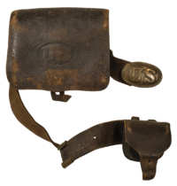 Lot 125: Civil War Pouches on Belt