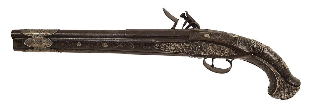 Lot 146: Over-Under Flintlock Pistol - Image 2