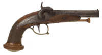 Lot 153: Belgium Percussion Pistol