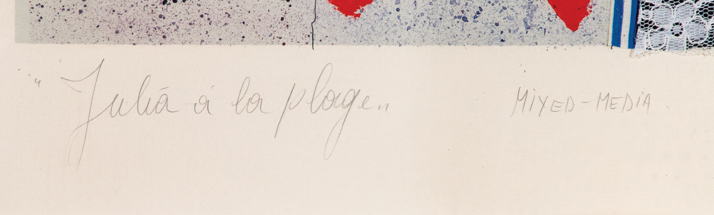 Lot 108A: 20th C. Mixed Media by Christian Silvain - Image 2