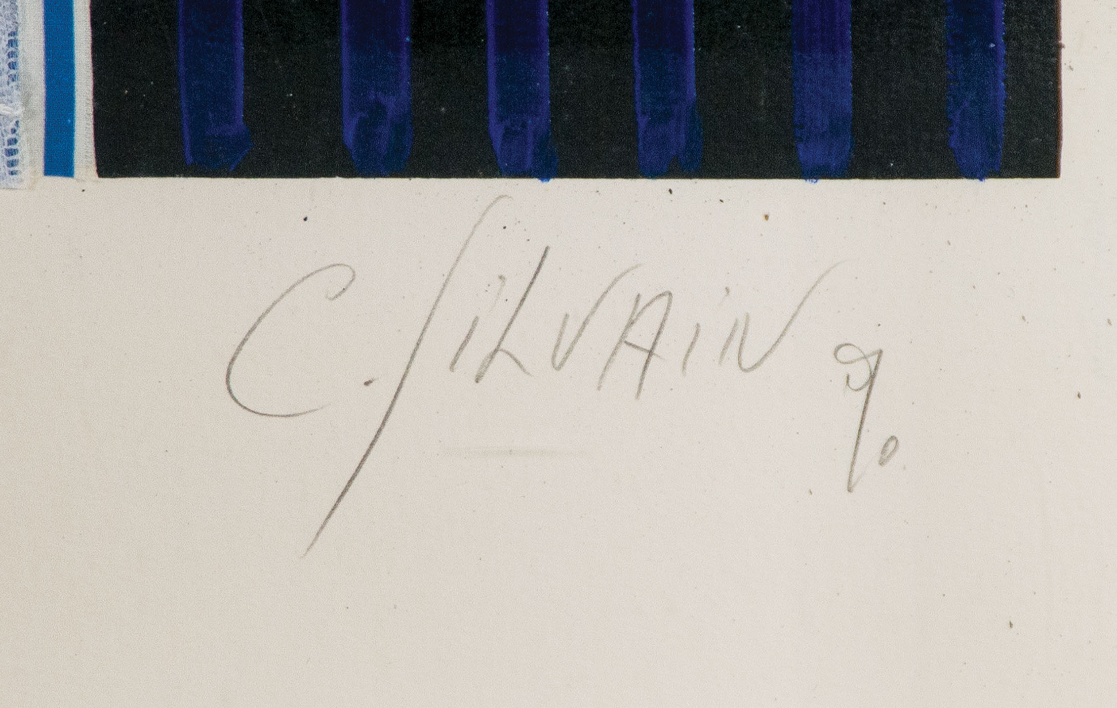 Lot 108A: 20th C. Mixed Media by Christian Silvain - Image 3