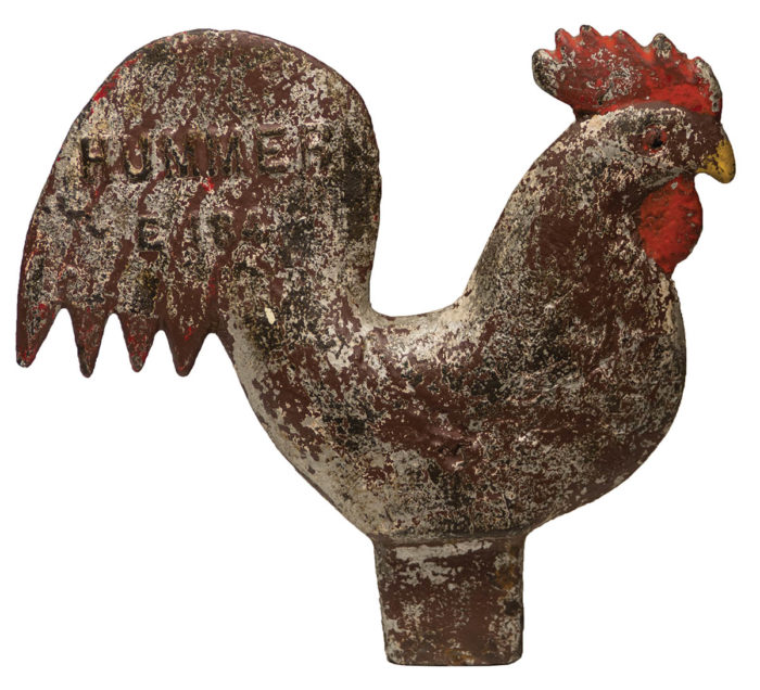 Lot 172B: Cast Iron Rooster Windmill Weight – Willis Henry Auctions, Inc.