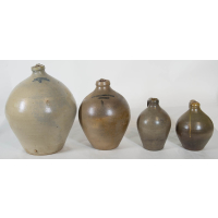 Lot 102A: Four Ovoid Stoneware Jugs