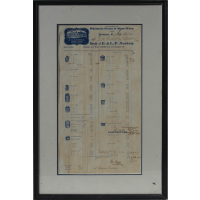 Lot 103: Framed Bill of Sale, 1881
