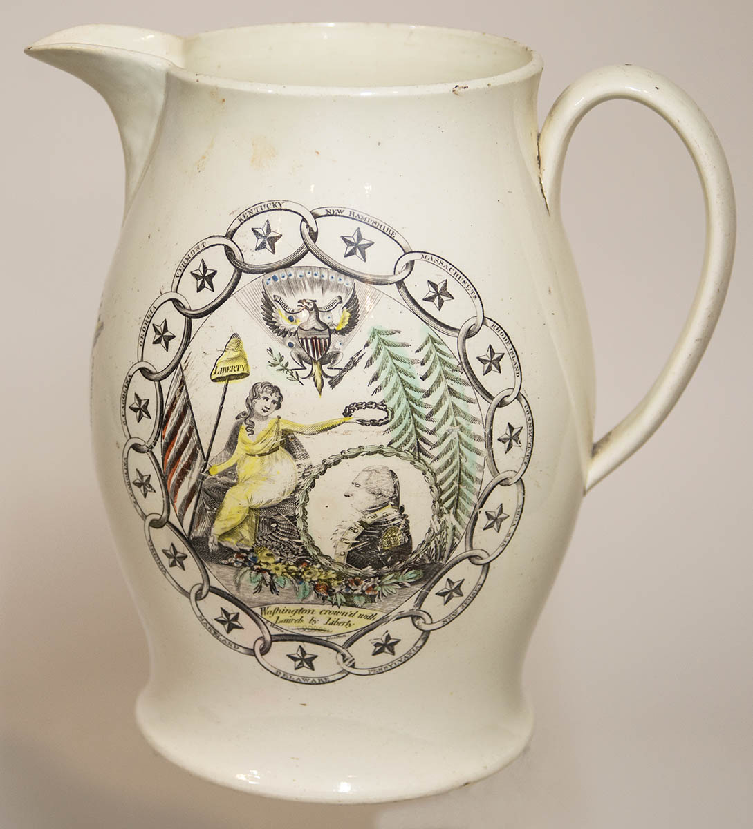 Lot 115: Early 19th C. Liverpool Jug