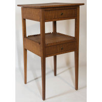 Lot 125: 20th C. Two-Drawer Sewing Stand