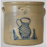 Lot 127: 19th C. Stoneware Crock