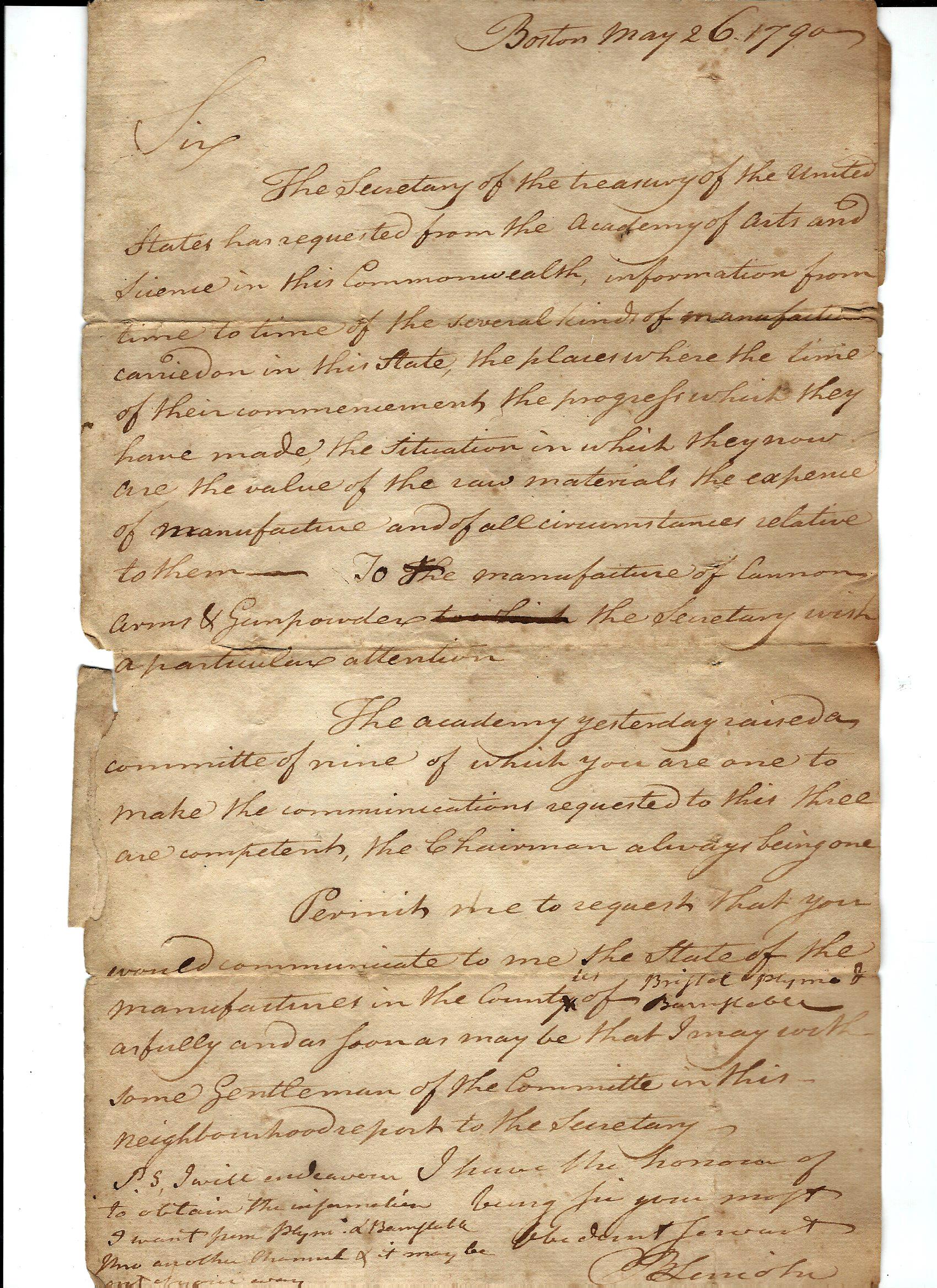 Lot 146A: ADS - B. Lincoln 1799, and ADS Response