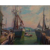 Lot 117A: Gloucester Harbor Scene