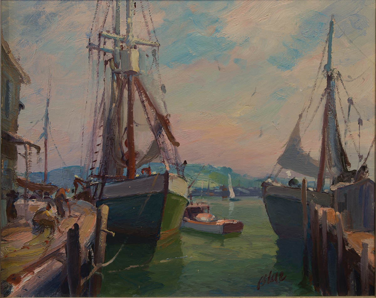 Lot 117A: Gloucester Harbor Scene