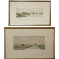 Lot 183: Two Watercolors by Frank Thurlo
