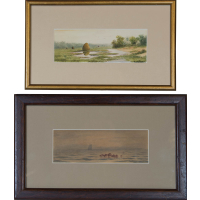 Lot 185: Two Watercolors by Frank Thurlo