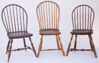 Lot 245: Three Bowback Windsor Side Chairs