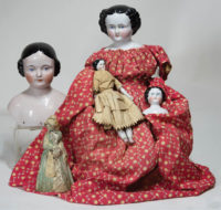 Lot 246: China Head Dolls, Jenny Lind Doorstop