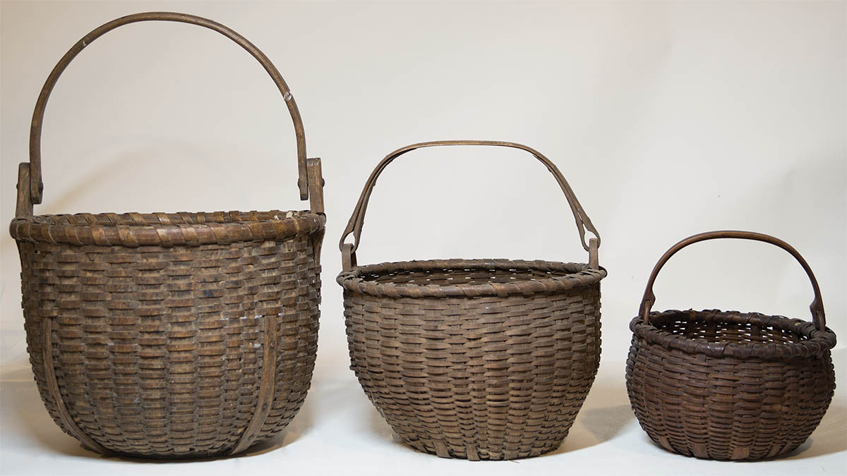 Lot 276: Three 19th C. Woven Utility Baskets - Image 2