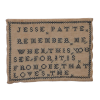 Lot 117: Rare Child's Needlework Shaker Sampler