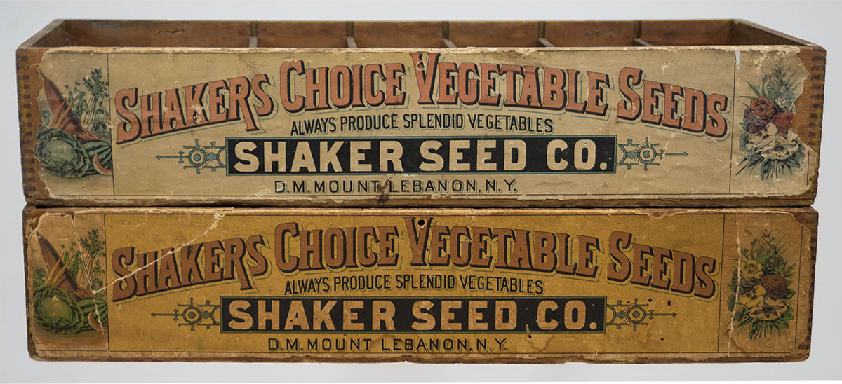 Lot 141: Two 19th C. Shaker Seed Boxes