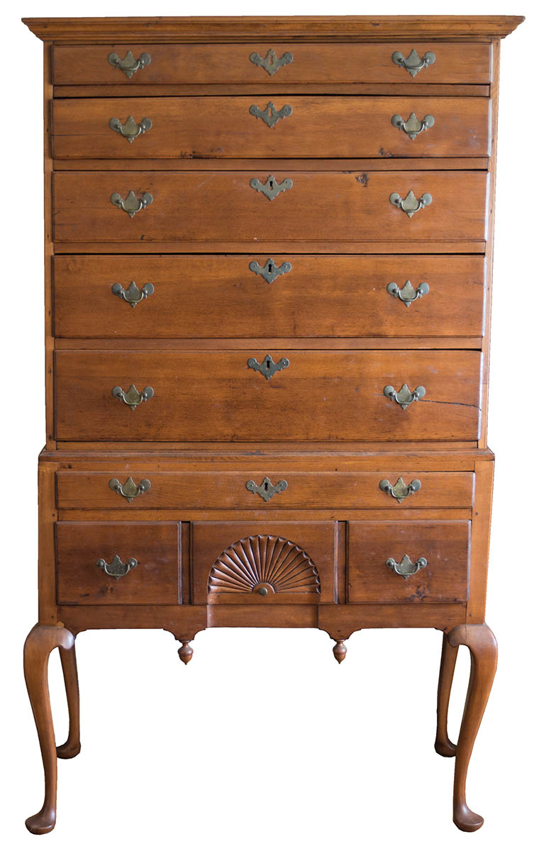 Lot 105: 18th C. Queen Anne Highboy